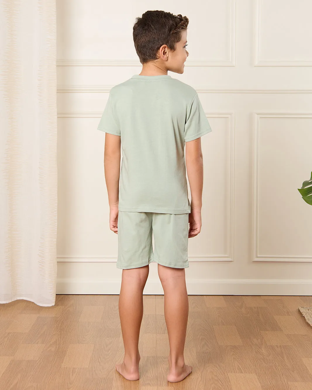 Boys Grey Lion Print Pyjama Set (2 Piece) sold by Redtag product image thumbnail 4