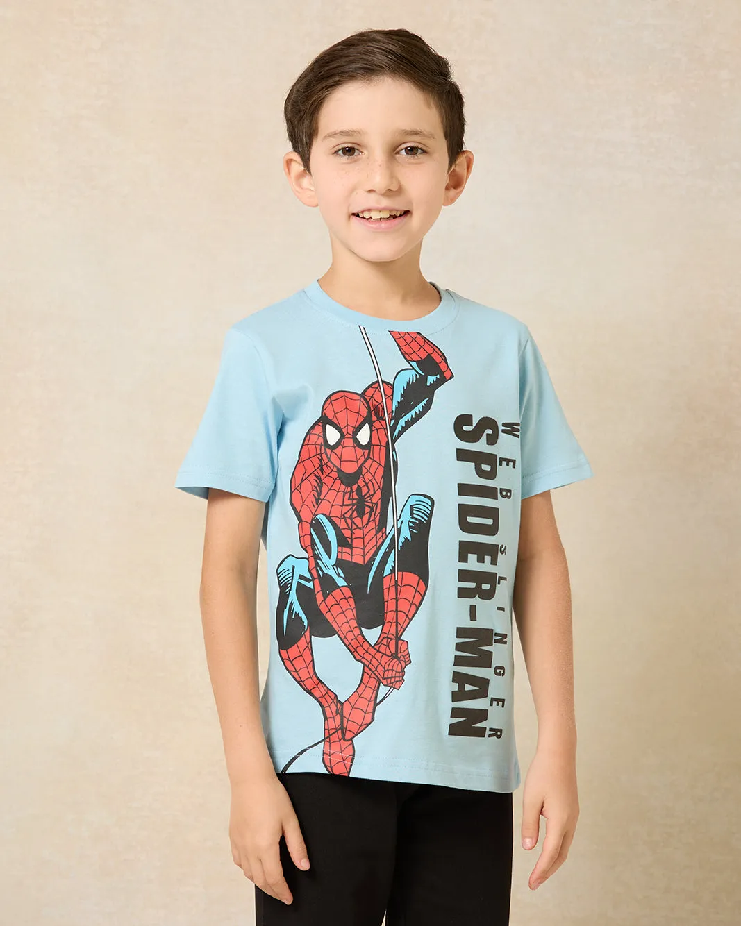 Boys Blue And Black Spiderman Pajama Set (2 Piece) sold by Redtag product image thumbnail 2