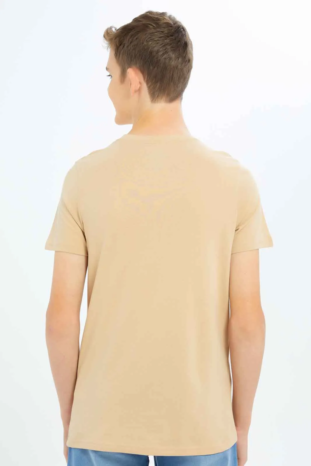 Boys Beige Homework Printed T-Shirt sold by Redtag product image thumbnail 3