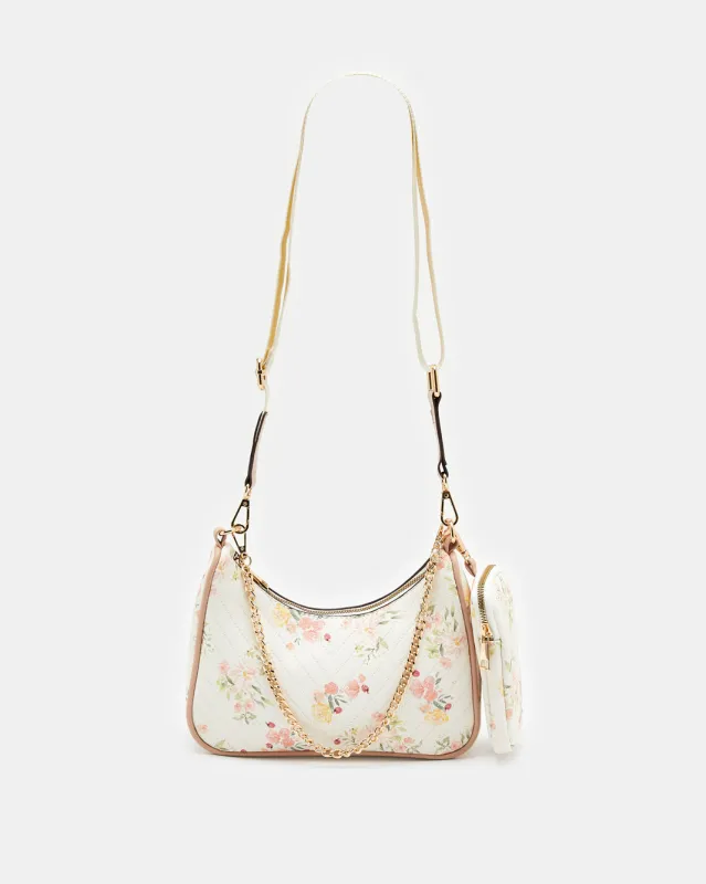 Women White Printed Crossbody Bag With Pouch sold by Redtag