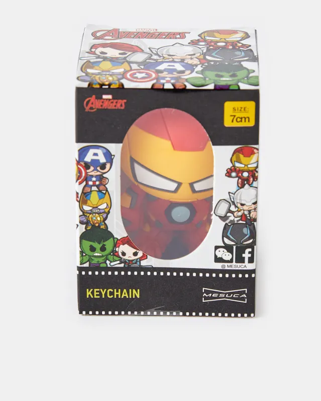 Red Marvel Drop Glue Iron Man Standing Figure Keychain sold by Redtag