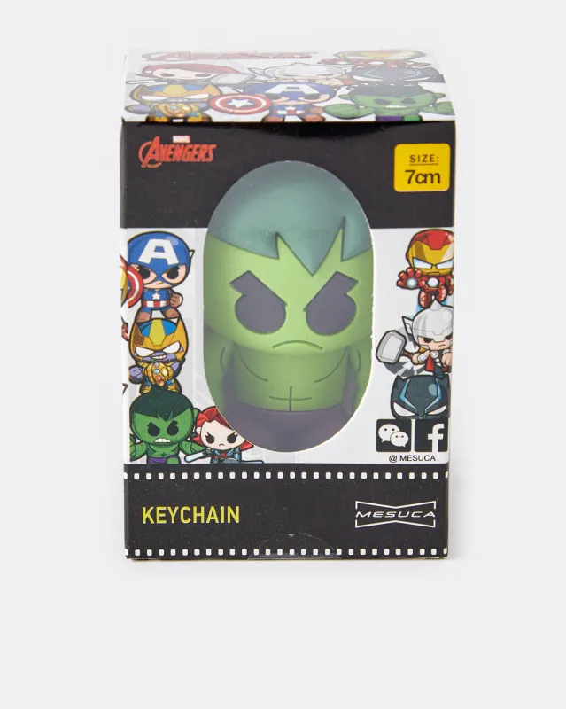 Green Marvel Drop Glue Hulk Standing Figure Keychain sold by Redtag