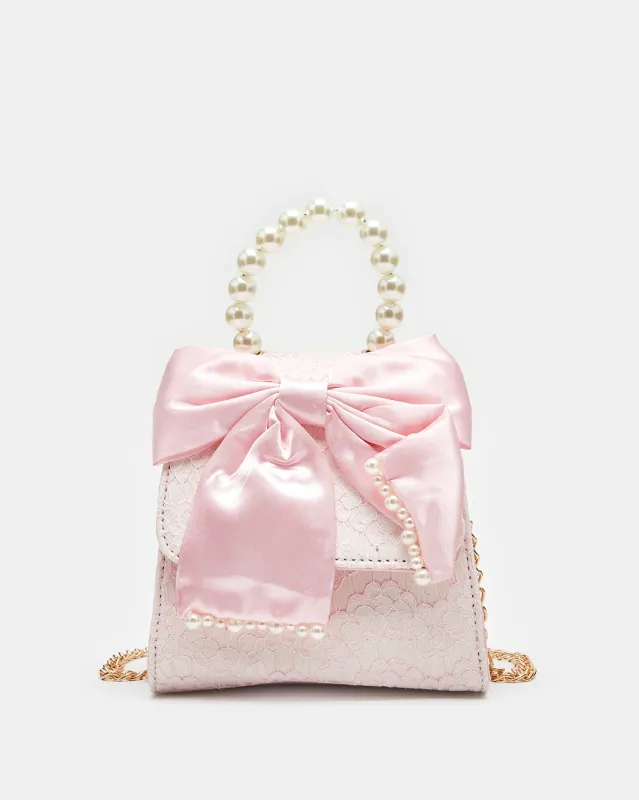 Pink Pearl Embellished Crossbody Bag sold by Redtag