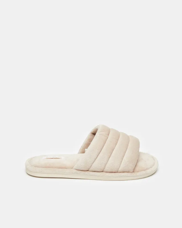Women Beige Stitched Detail Slipper sold by Redtag