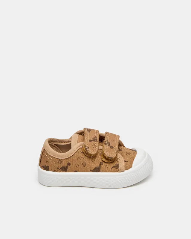 Infant Boys Brown Dinosaur Print Sneakers sold by Redtag