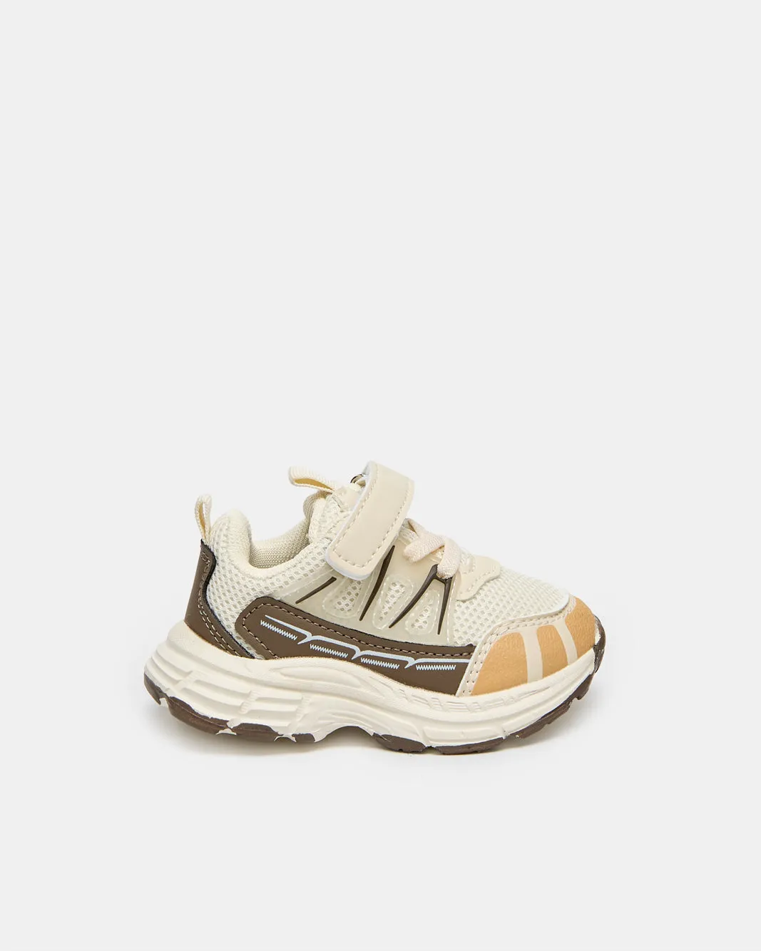 Infant Boys Beige Color Block Trainer sold by Redtag