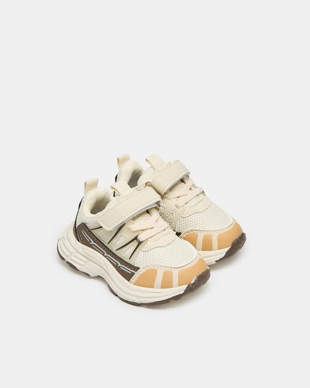 Infant Boys Beige Color Block Trainer sold by Redtag product image thumbnail 2