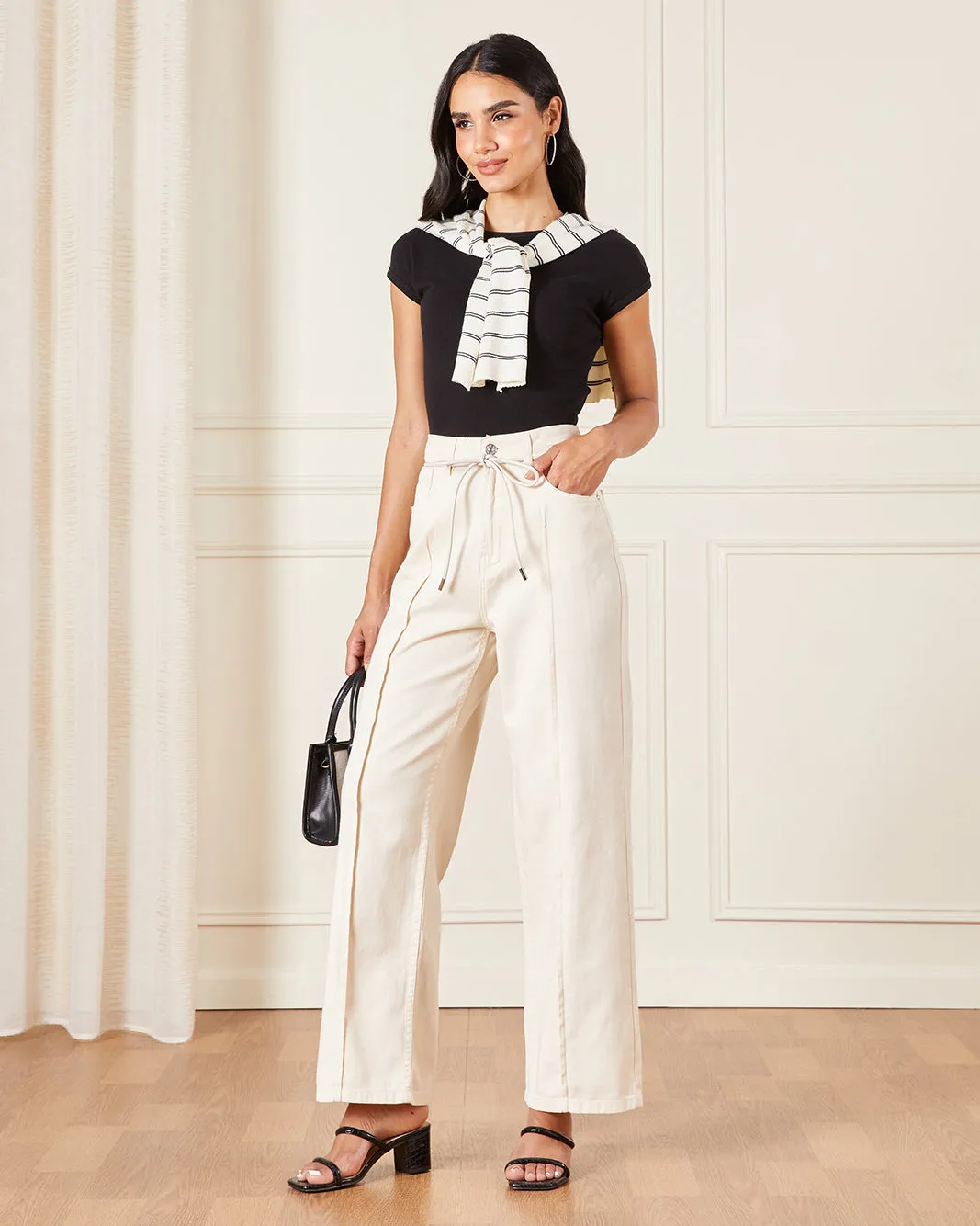 Women Ivory Straight Fit Jeans sold by Redtag product image thumbnail 2