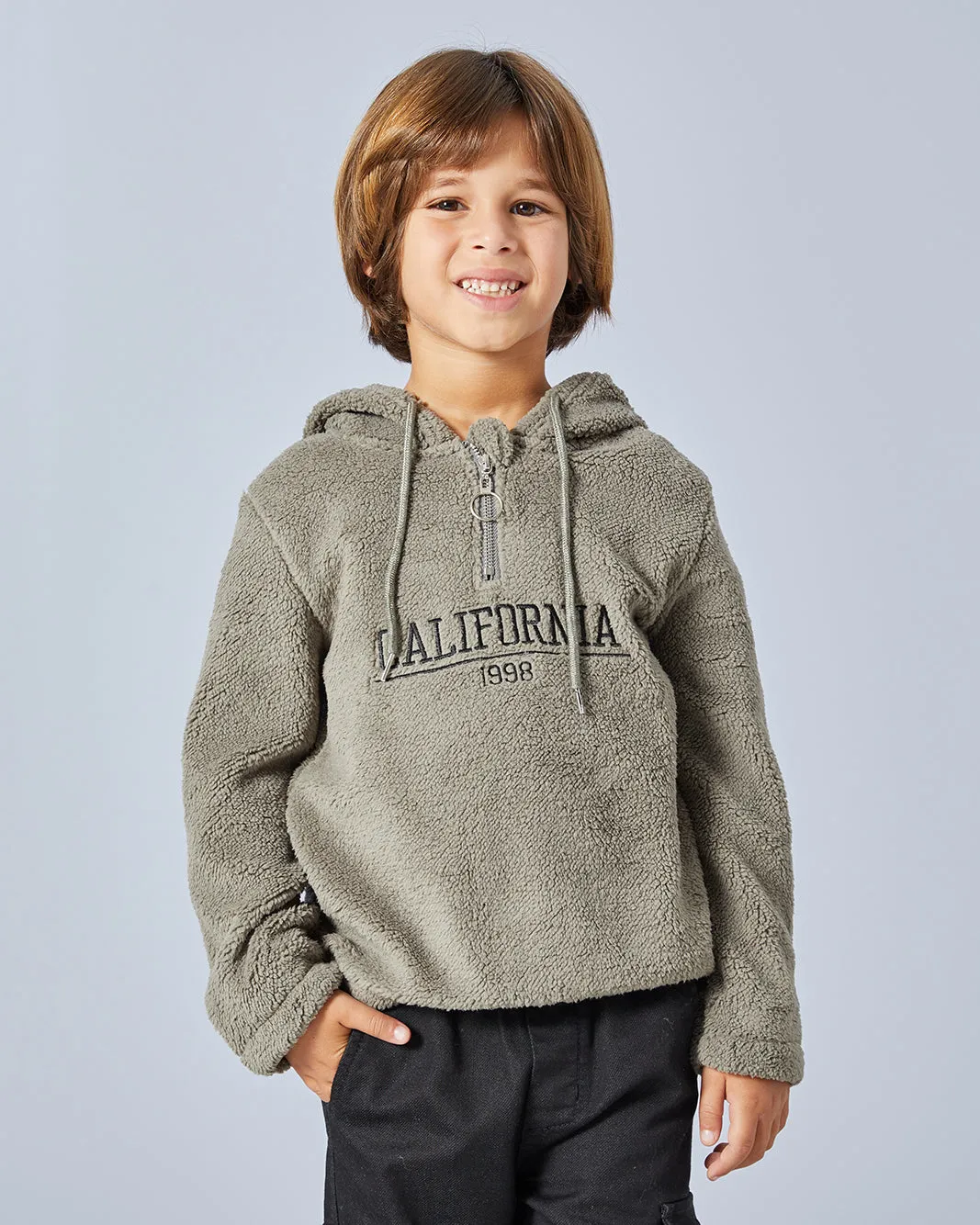 Boys Green Hooded Sweatshirt sold by Redtag