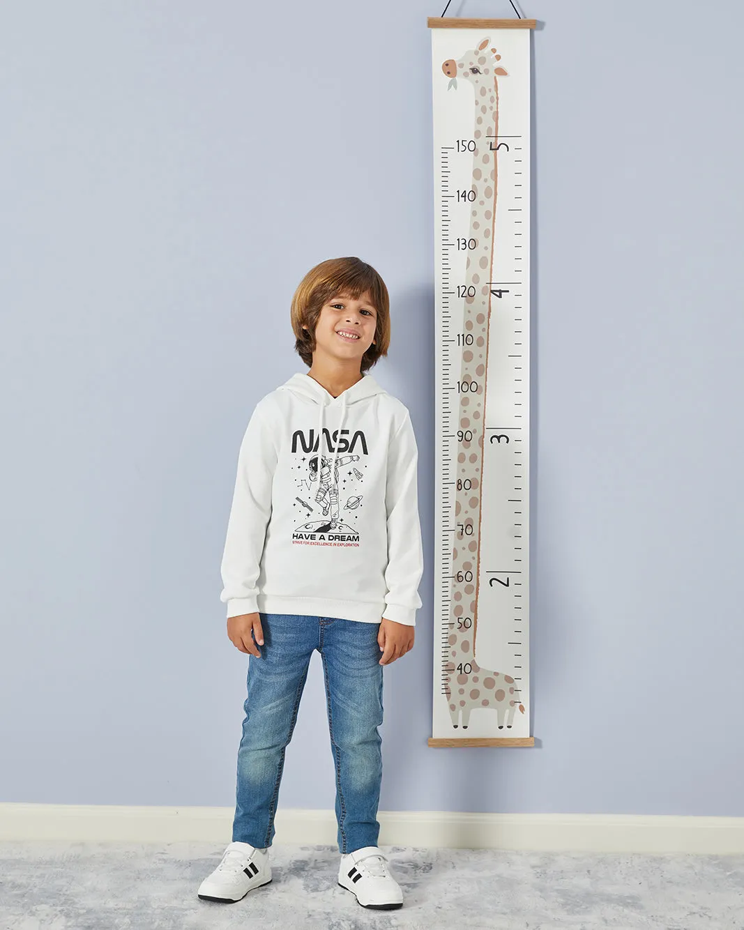 Boys White Hooded Sweatshirt sold by Redtag product image thumbnail 5