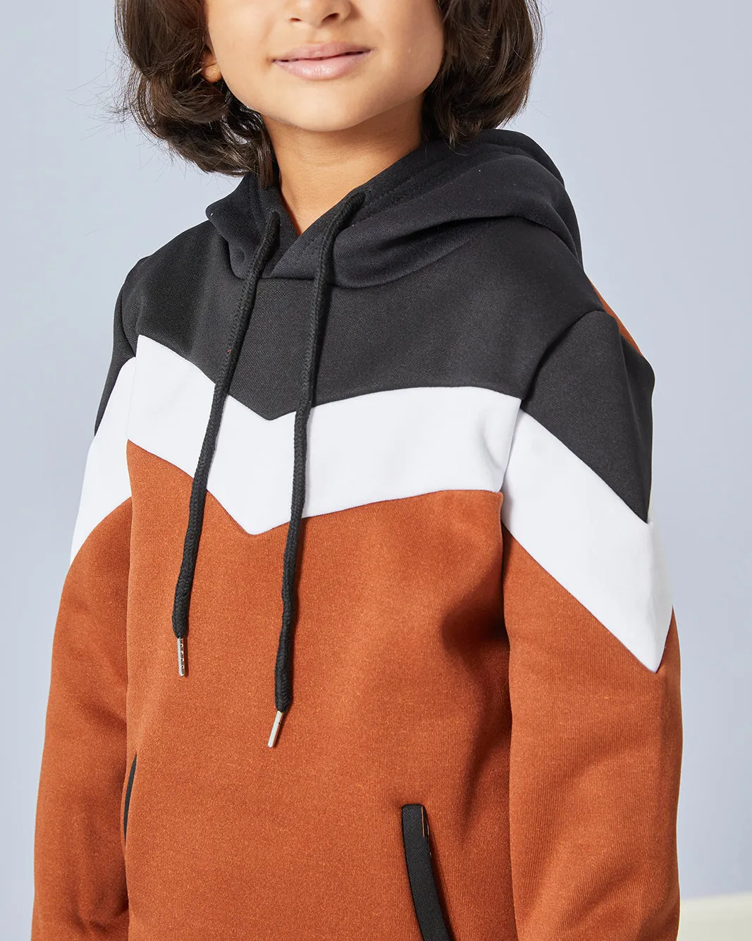 Boys Brown Hooded Sweatshirt sold by Redtag product image thumbnail 4