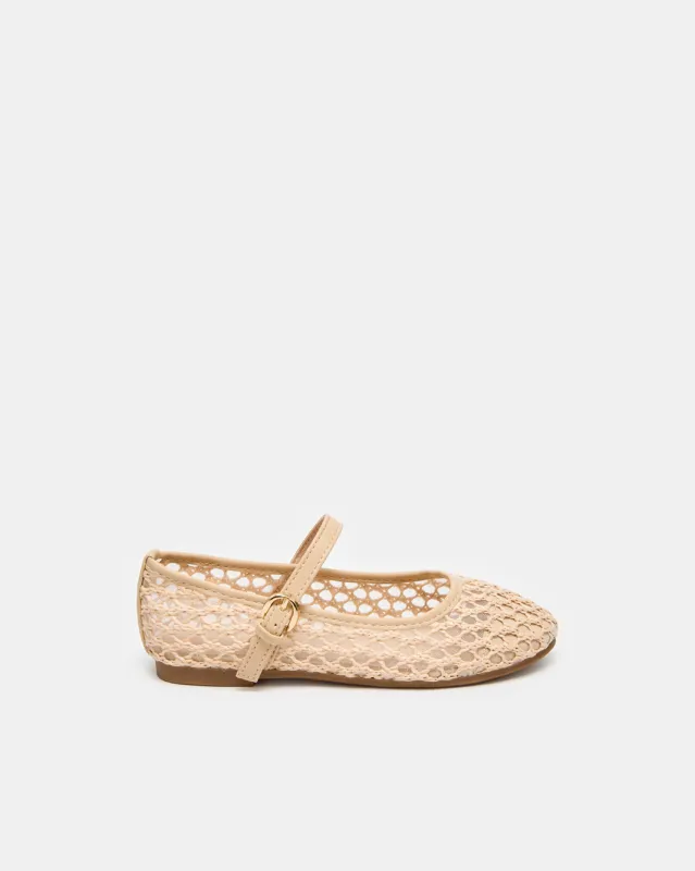 Girls Beige Flower Ballerina sold by Redtag