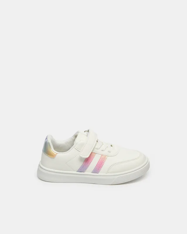 Women White Striped Sneaker sold by Redtag
