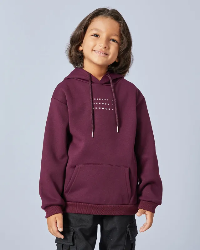Boys Brown Hooded Sweatshirt sold by Redtag