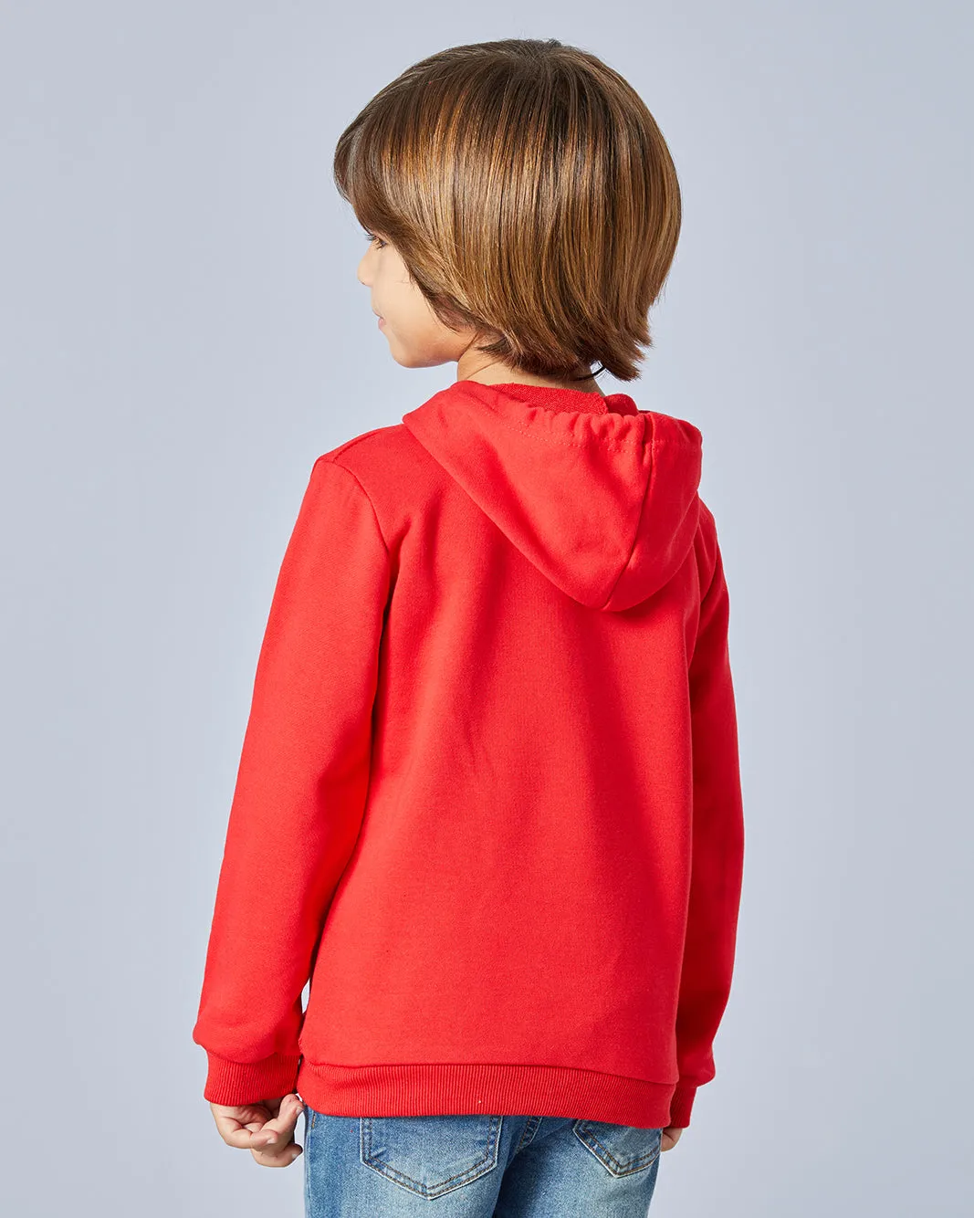 Boys Red Hooded Sweatshirt sold by Redtag product image thumbnail 3