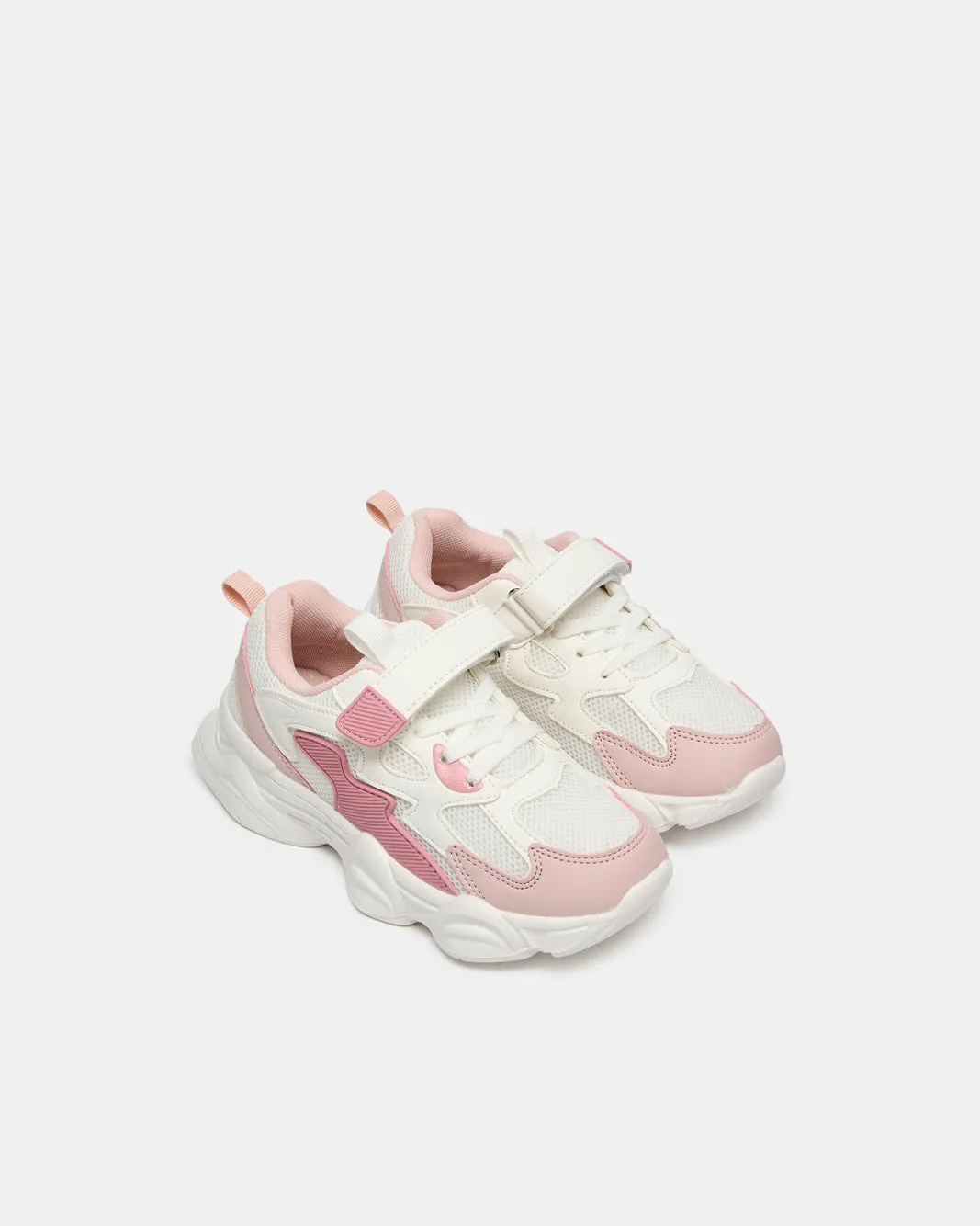 Girls White Color Block Trainer sold by Redtag product image thumbnail 2