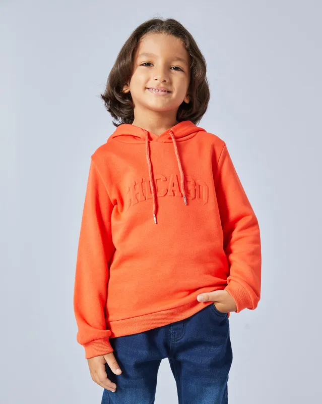Boys Orange Printed Sweatshirt sold by Redtag