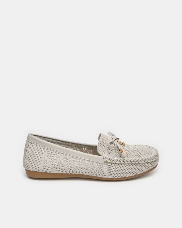 Women Grey Mesh Moccasin sold by Redtag