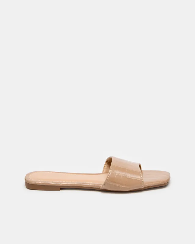 Women Beige Embellished Mule sold by Redtag