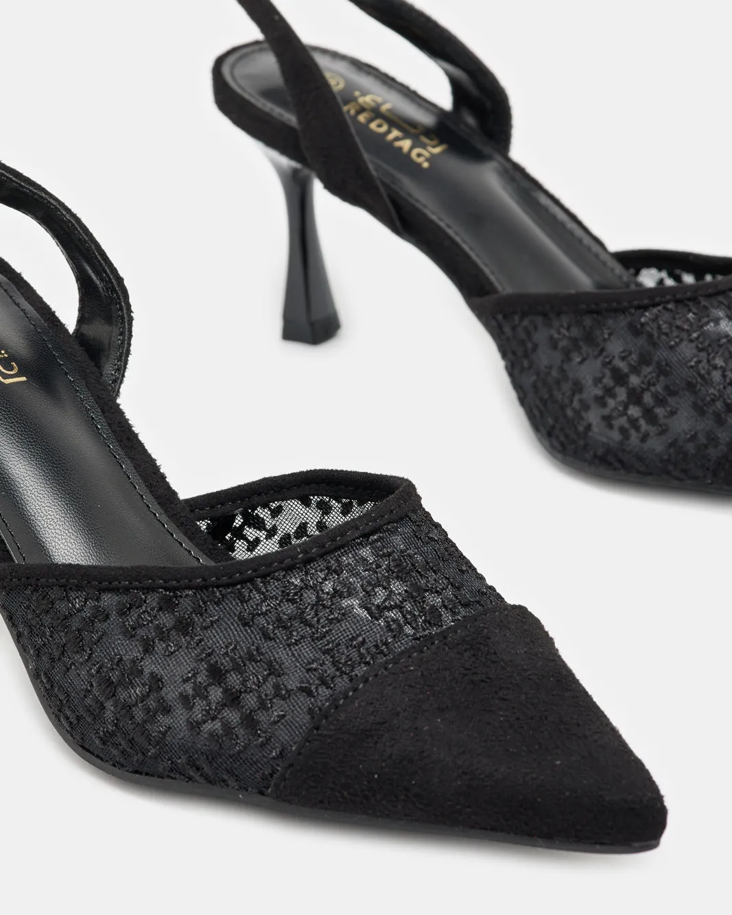 Women Black Embellished Slingback Mule sold by Redtag product image thumbnail 4