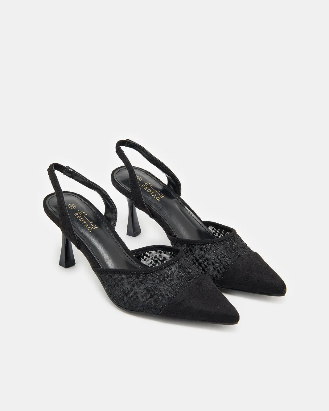 Women Black Embellished Slingback Mule sold by Redtag product image thumbnail 2