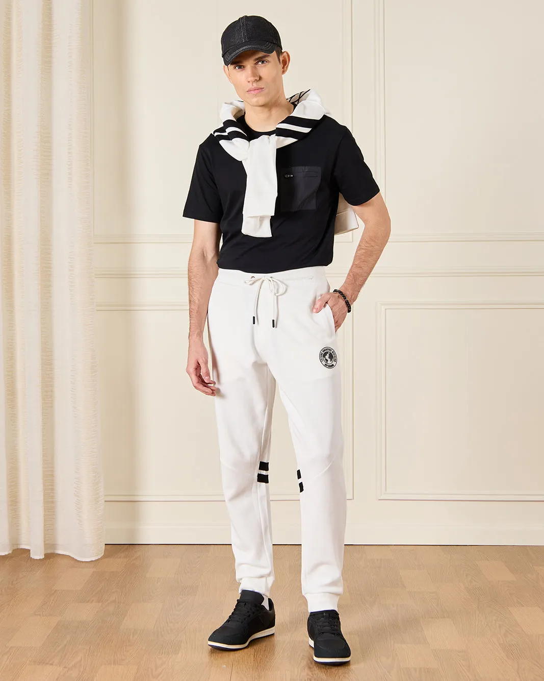 Men Ivory Printed Active Pants sold by Redtag product image thumbnail 2