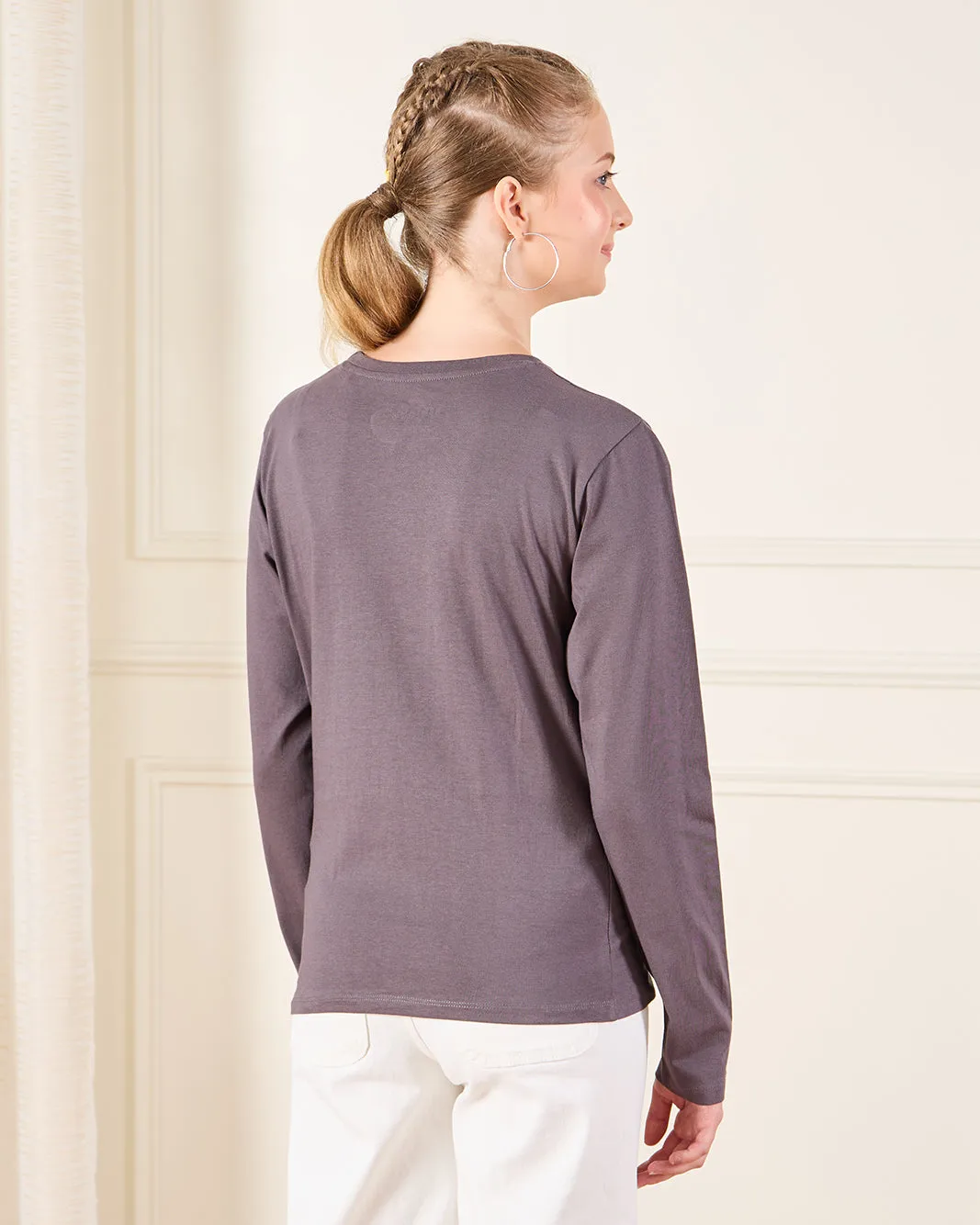 Senior Girls Brown Printed T-Shirt sold by Redtag product image thumbnail 3