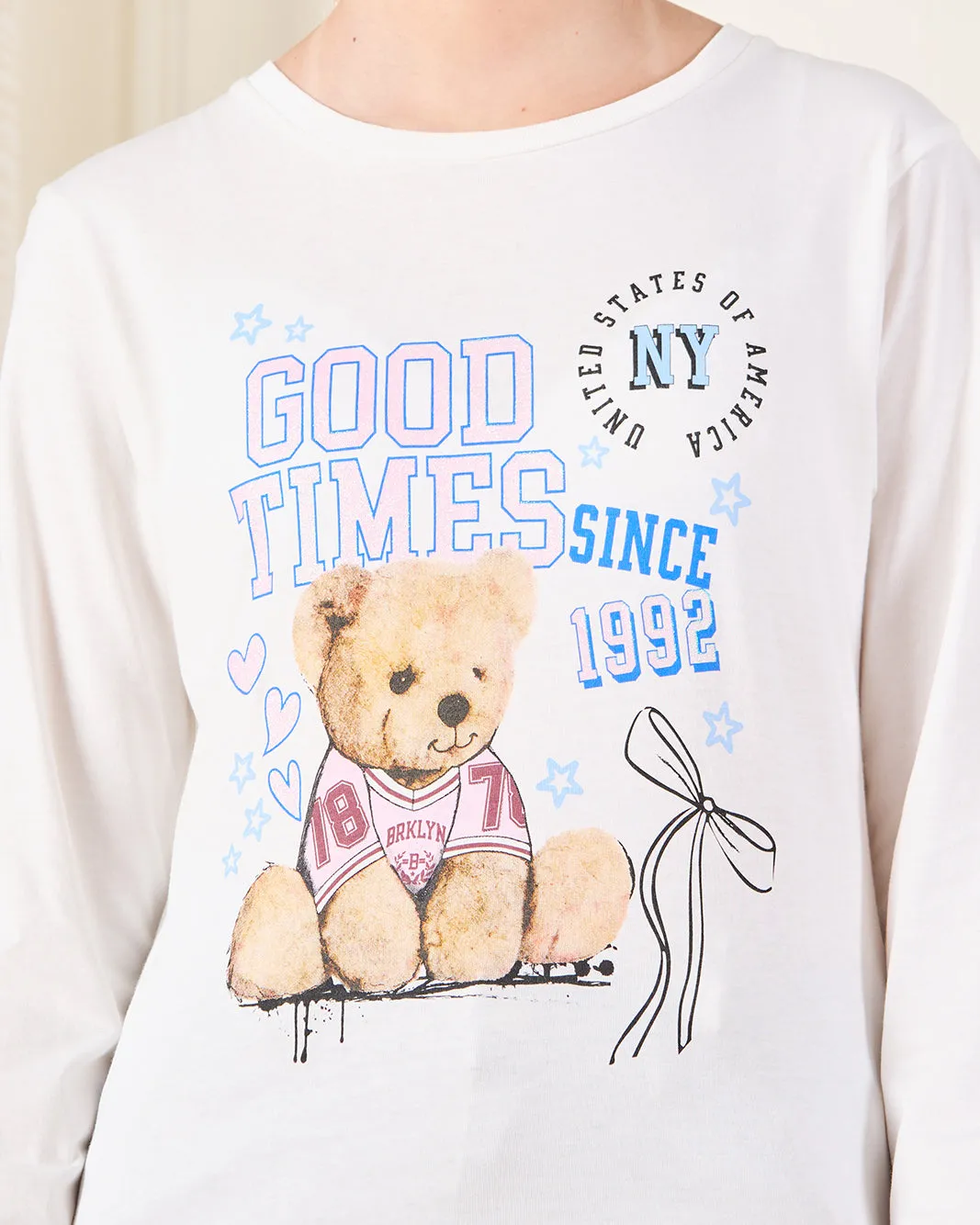 Senior Girls White Printed T-Shirt sold by Redtag product image thumbnail 4