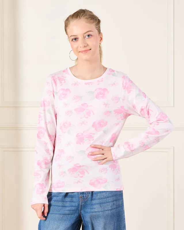 Senior Girls Pink Printed T-Shirt sold by Redtag