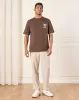 Men Beige Twill Relax Fit Track Pants sold by Redtag