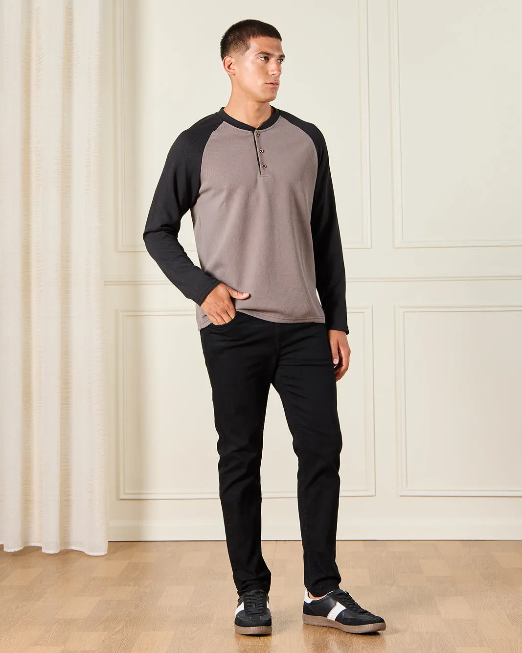 Men Assorted Plain Long Sleeves T-Shirt sold by Redtag product image thumbnail 2