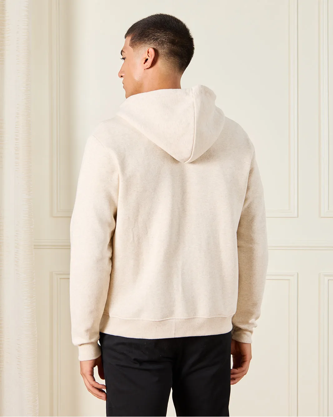 Men Beige Hooded Sweatshirt sold by Redtag product image thumbnail 3