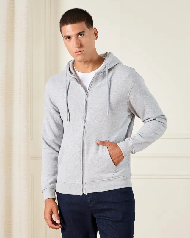 Men Grey Hooded Sweatshirt sold by Redtag