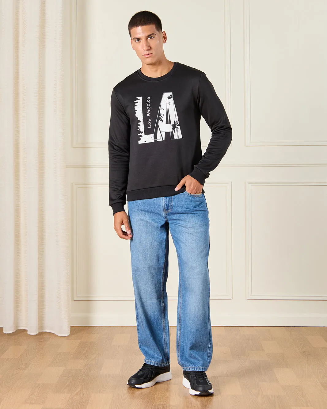 Men Back LA Print Sweatshirt sold by Redtag product image thumbnail 2