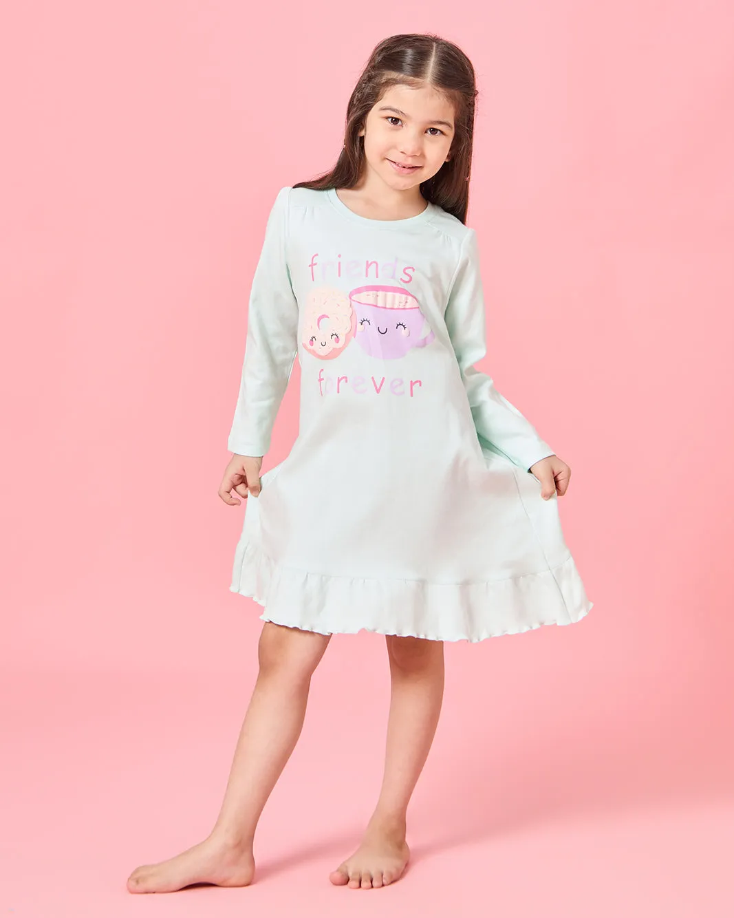 Girls Green Printed Nightshirt sold by Redtag product image thumbnail 4