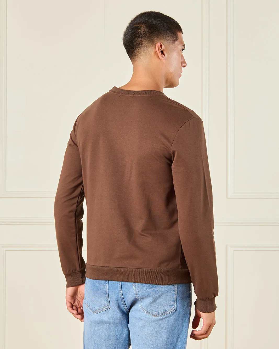 Men Brown Printed Sweatshirt sold by Redtag product image thumbnail 3