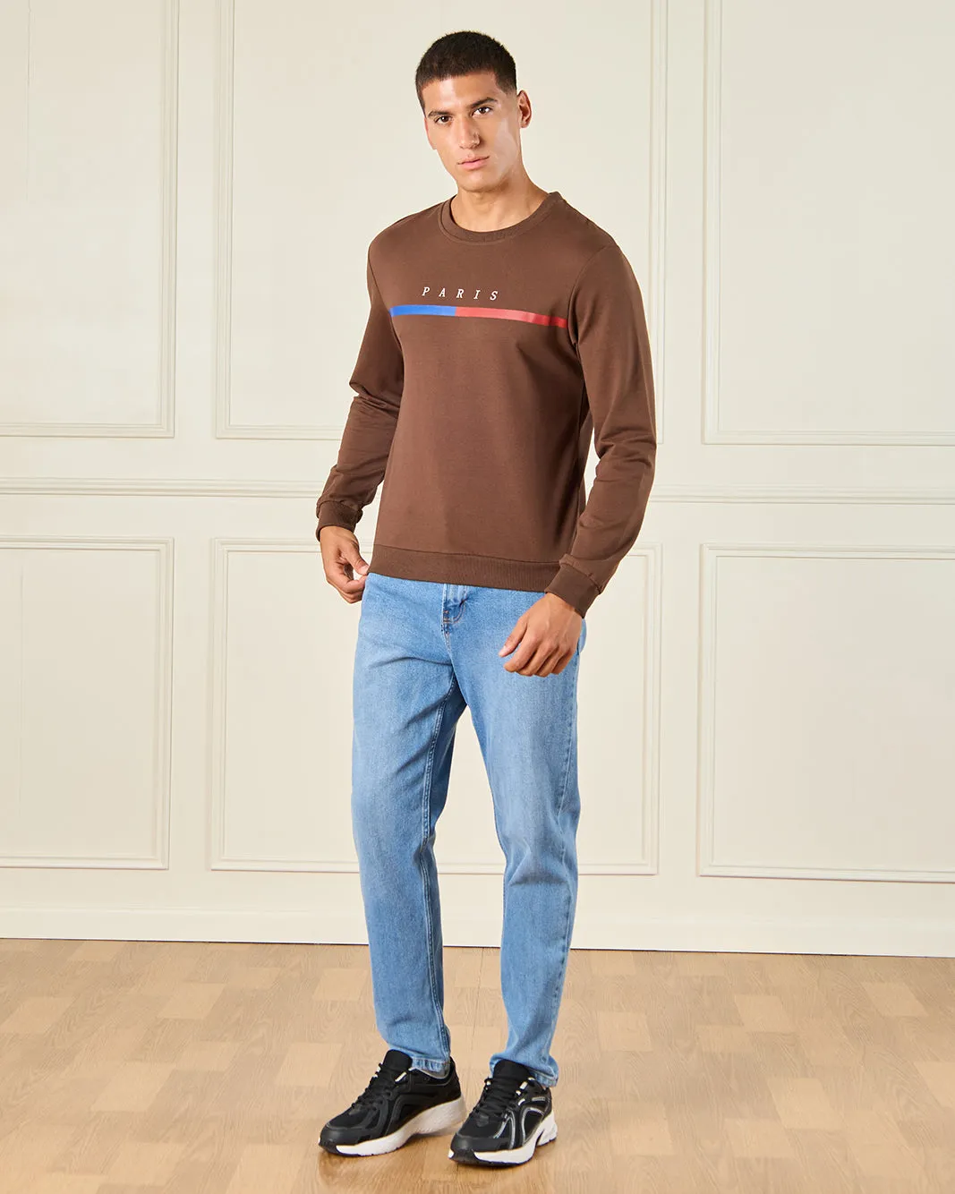 Men Brown Printed Sweatshirt sold by Redtag product image thumbnail 2