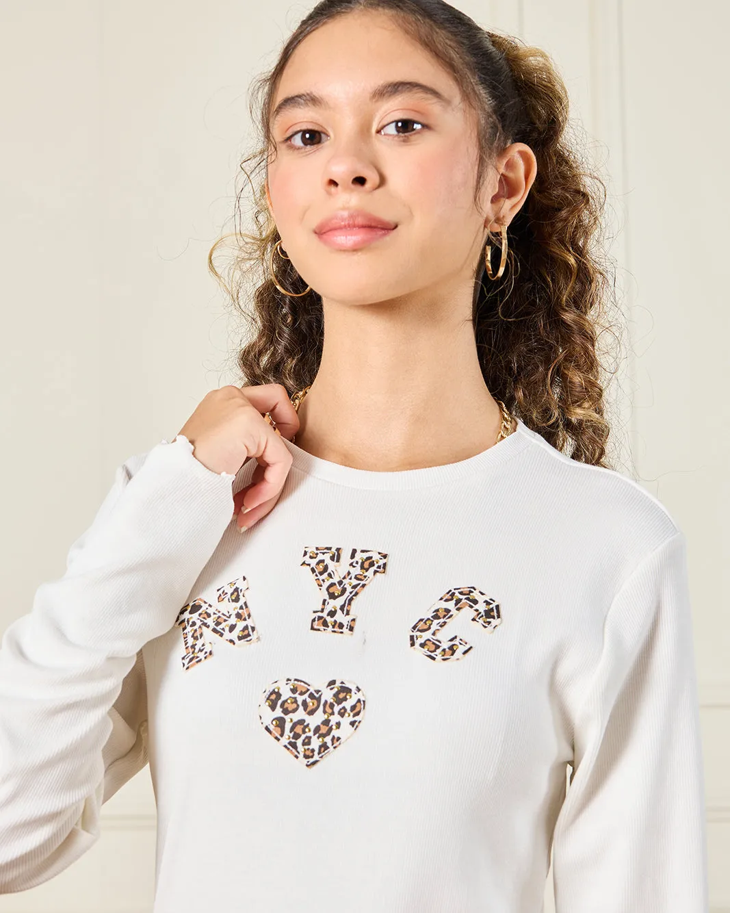 Senior Girls White NYC Print T-Shirt sold by Redtag product image thumbnail 4