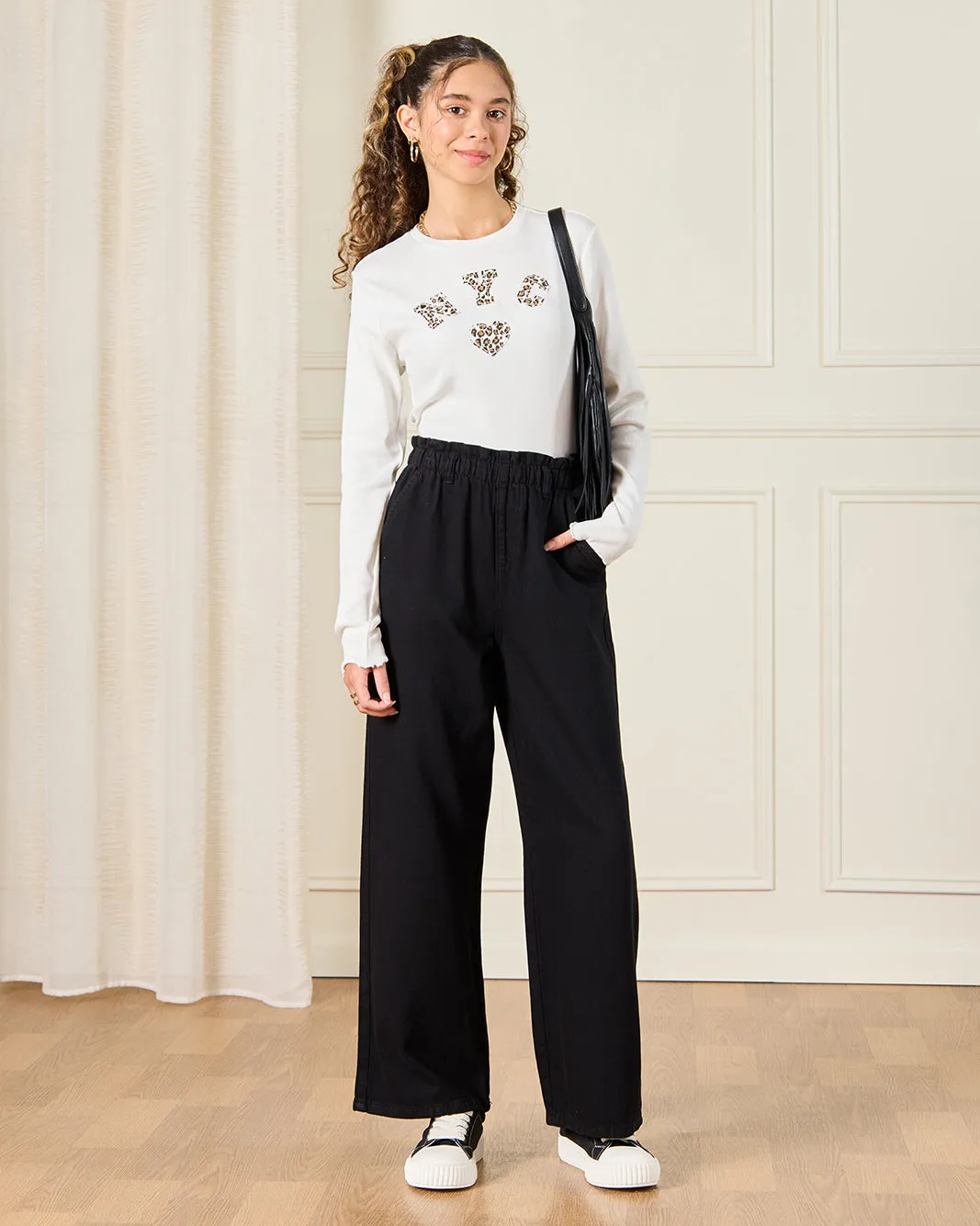 Senior Girls White NYC Print T-Shirt sold by Redtag product image thumbnail 2