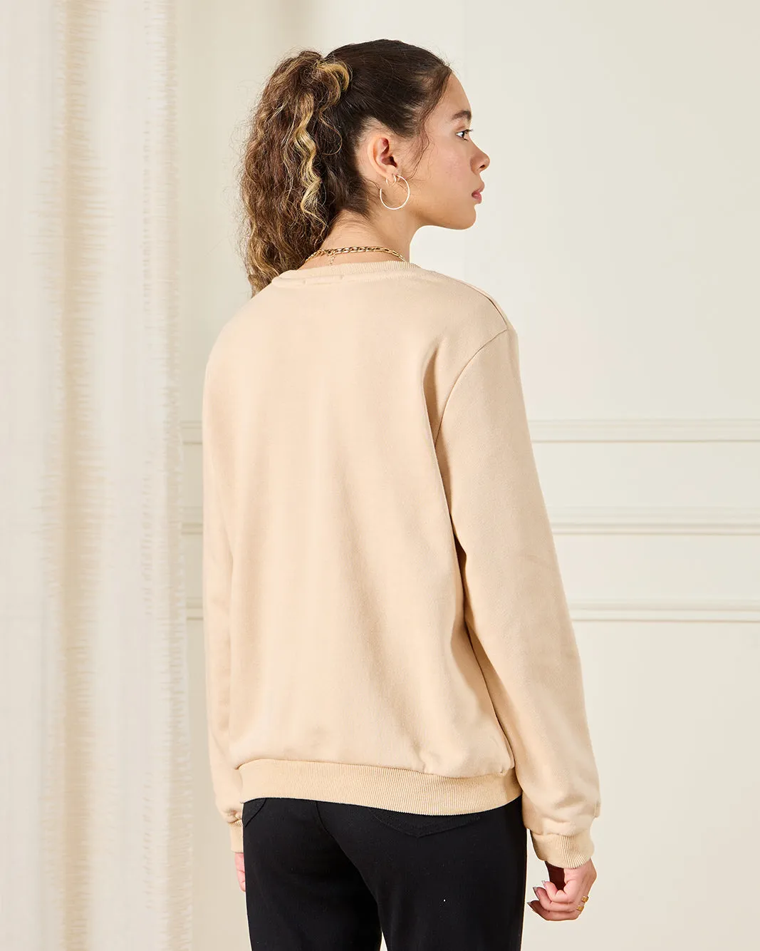 Senior Girls Beige You Are Enough Sweatshirt sold by Redtag product image thumbnail 3