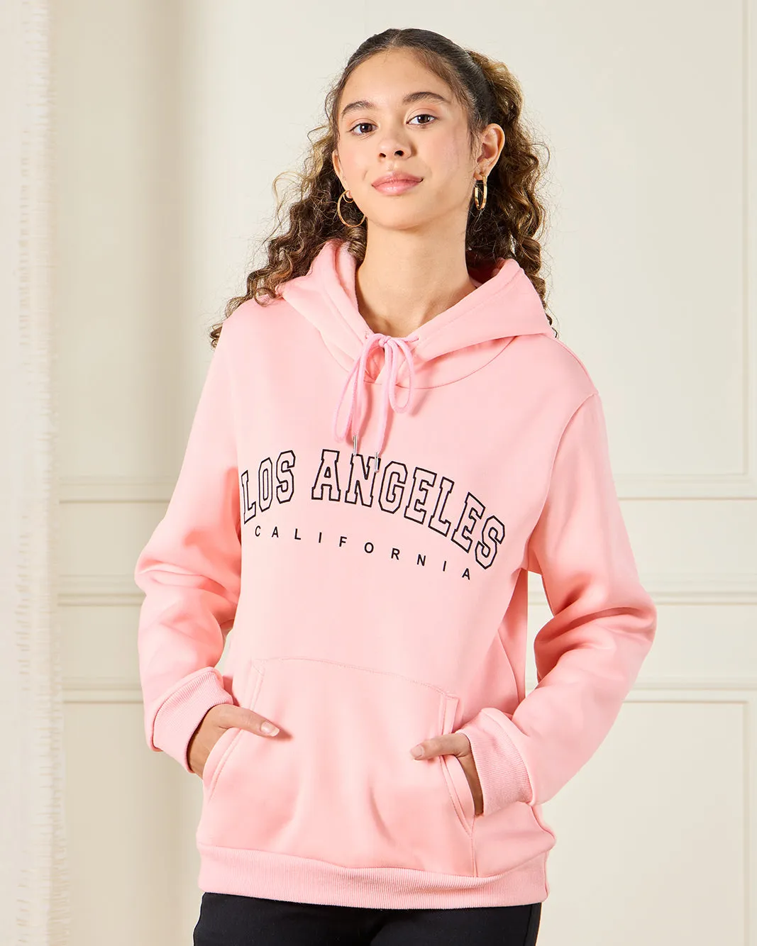 Senior Girls Pink Los Angeles Print Sweatshirt sold by Redtag