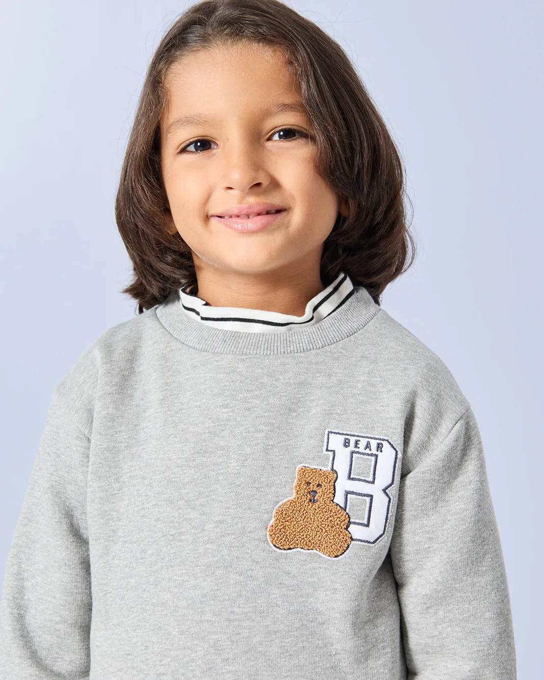 Boys Grey Embellished Sweatshirt sold by Redtag product image thumbnail 4