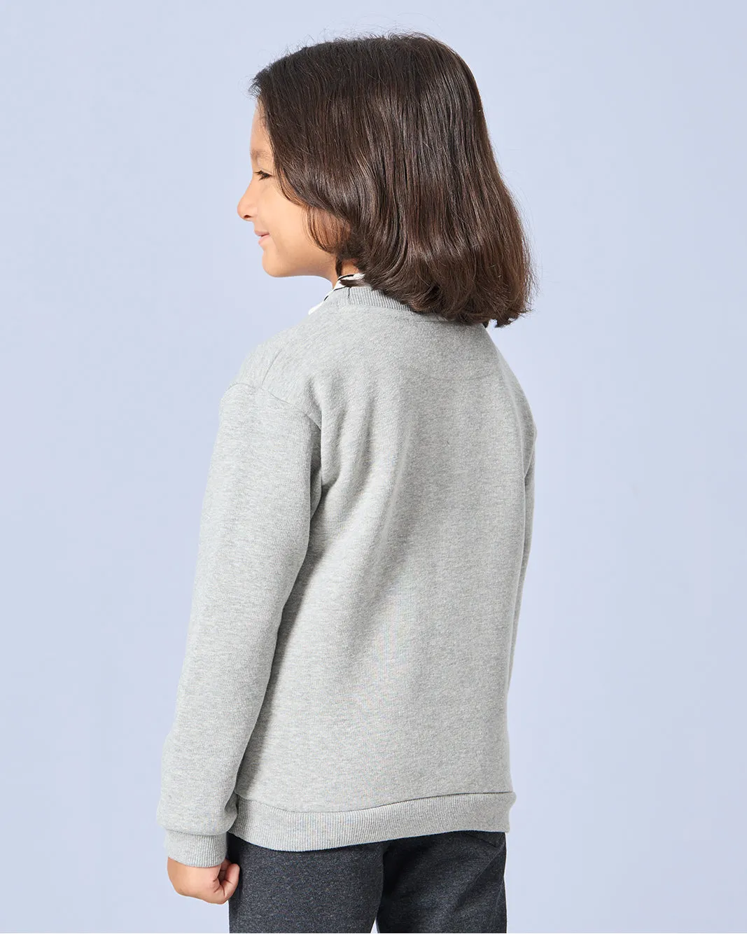 Boys Grey Embellished Sweatshirt sold by Redtag product image thumbnail 3