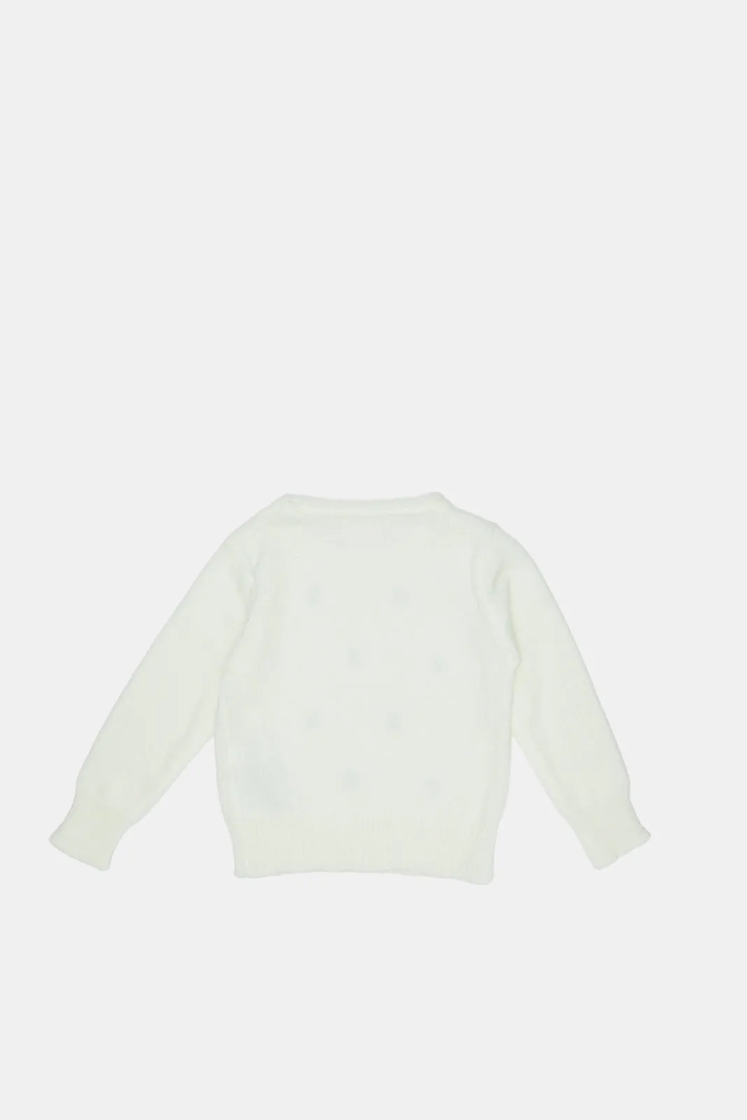 Infant Girls Cream Embellished Pullover sold by Redtag product image thumbnail 3