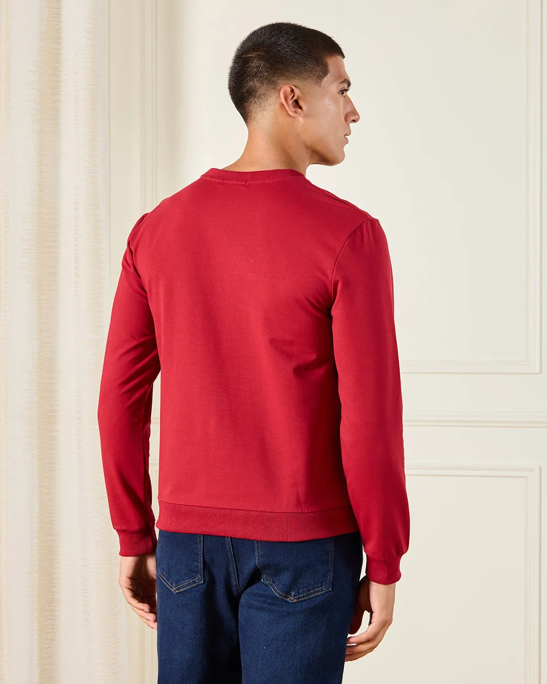 Men Red Printed Sweatshirt sold by Redtag product image thumbnail 3