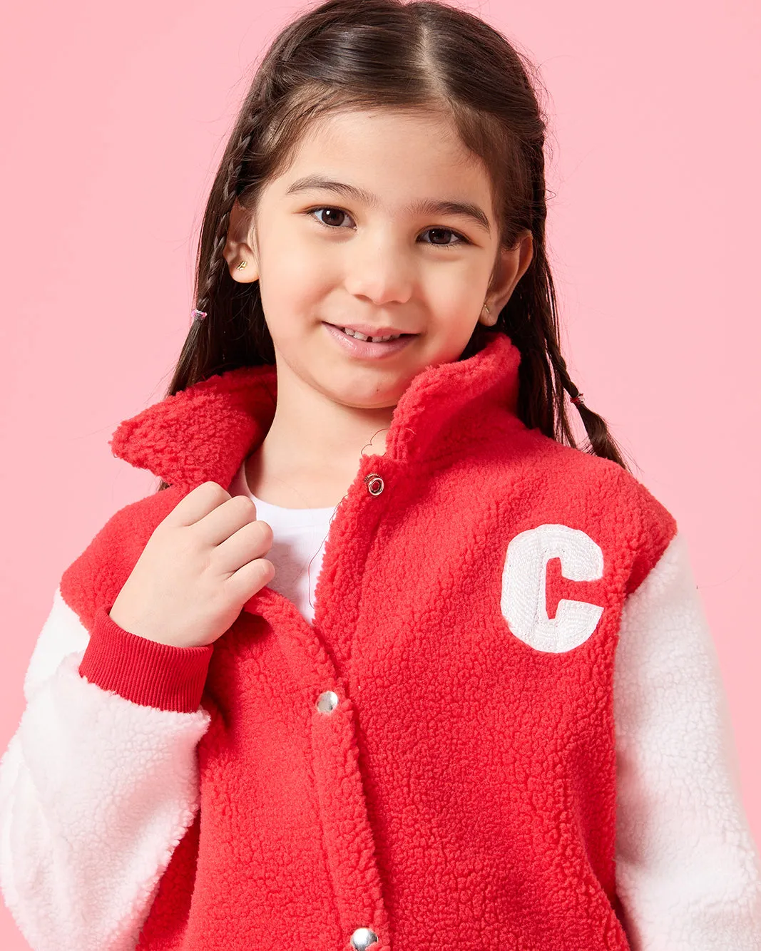 Girls Red And White Textured Sweatshirt sold by Redtag product image thumbnail 4