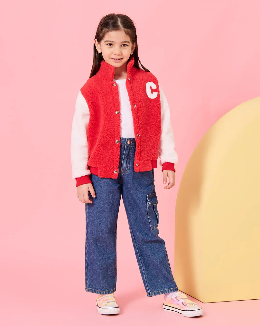 Girls Red And White Textured Sweatshirt sold by Redtag product image thumbnail 2