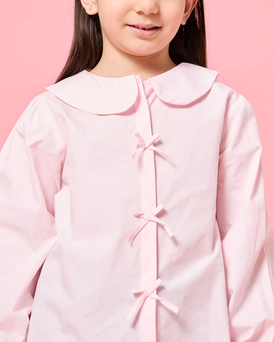 Girls Pink Button Front Blouse sold by Redtag product image thumbnail 4