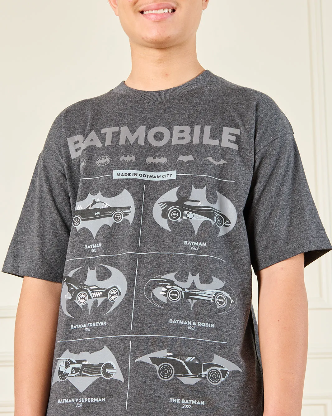 Senior Boys Charcoal Batmobile Print T-Shirt sold by Redtag product image thumbnail 4