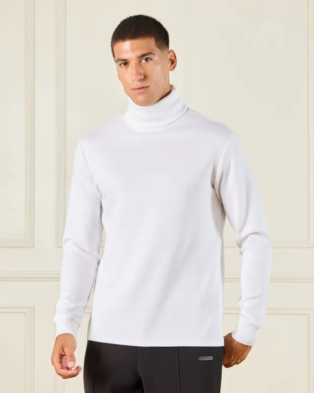 Men Ivory Lounge Turtle Neck T-Shirt sold by Redtag